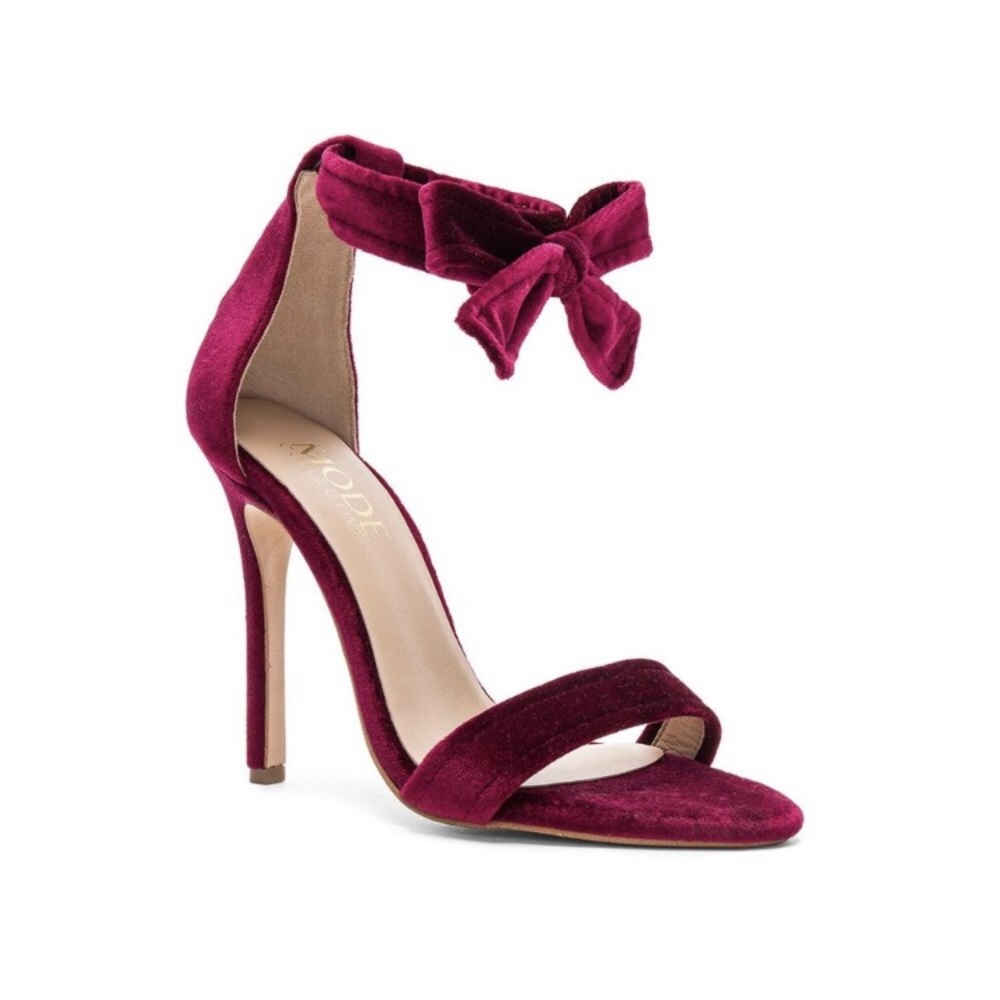 The Mode Collective☀️Sage Sandal in Bordeaux Velvet